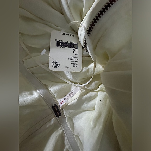 🦙Free People Sway With Me Strapless Midi Dress in Natural Ivory, Size 12, NWT✨ - Picture 7 of 9
